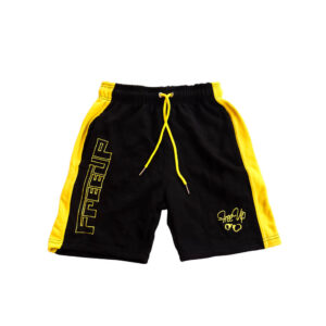 Free Up Black & Yellow Shorts