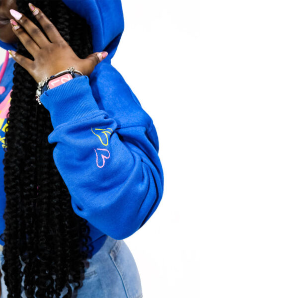 Slay All Day Oversize Crop Top Hoodie - Image 4